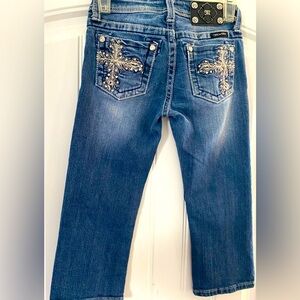MISS ME BLING CAPRI JEANS GIRLS SIZE 14 lightly worn